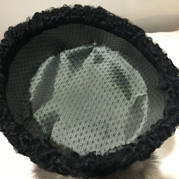 VINTAGE REAL LAMB FUR HAT SIZE S - Picture 7 of 7